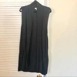 Long Gray Vest